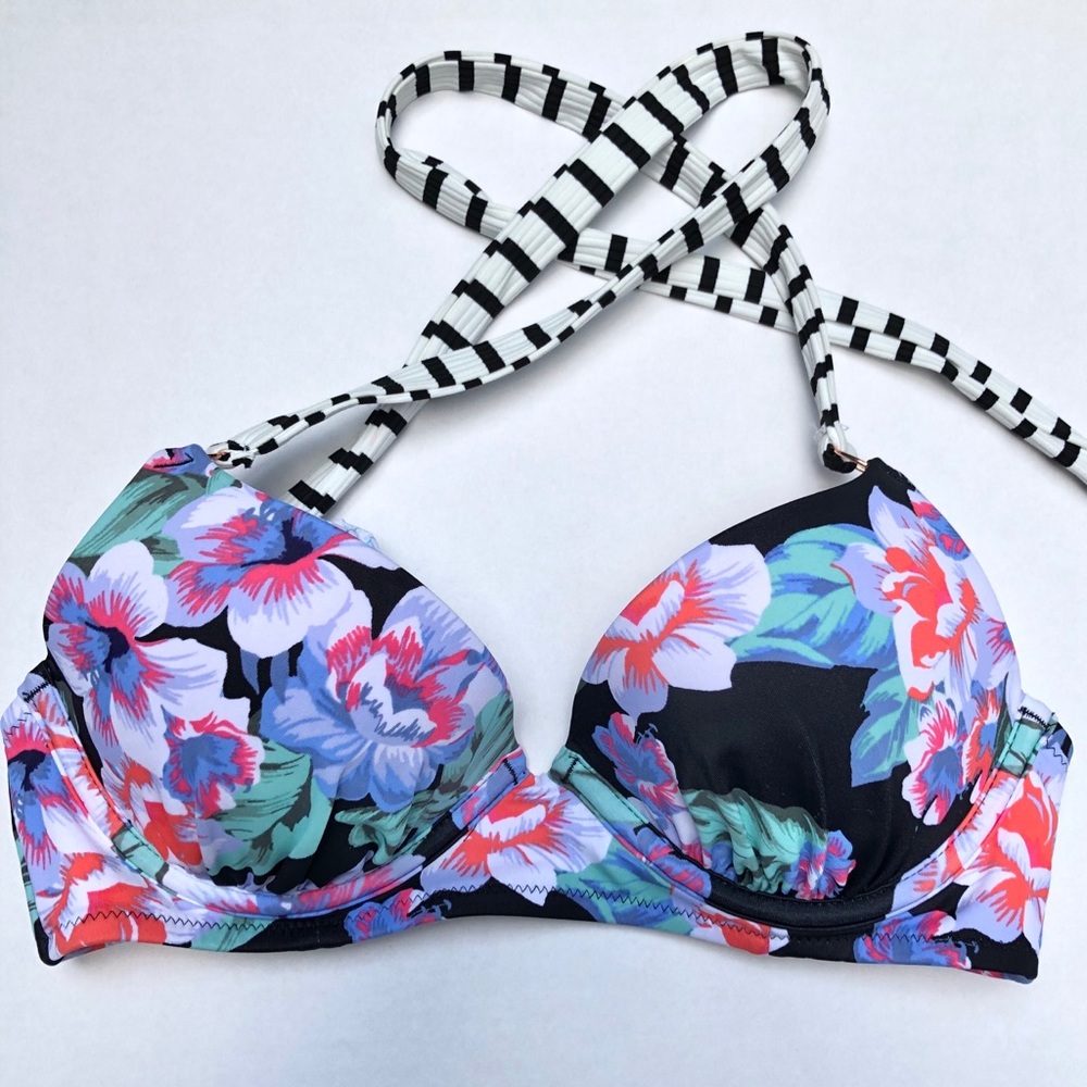 Shade & Shore Floral Halter Bikini Top